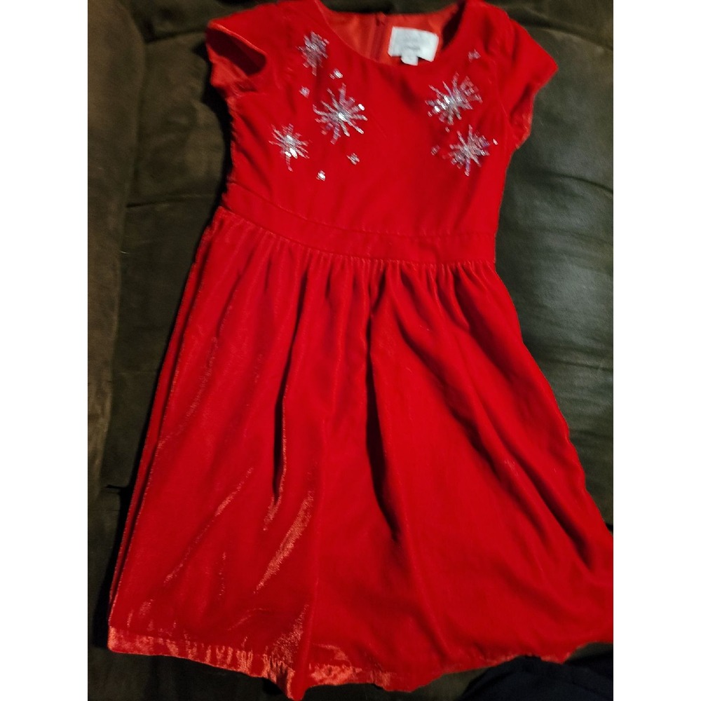 Dressed up by Gymboree red sparkle Christmas dress size 6